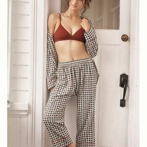 THE GREAT Checkered Pajama Bottoms